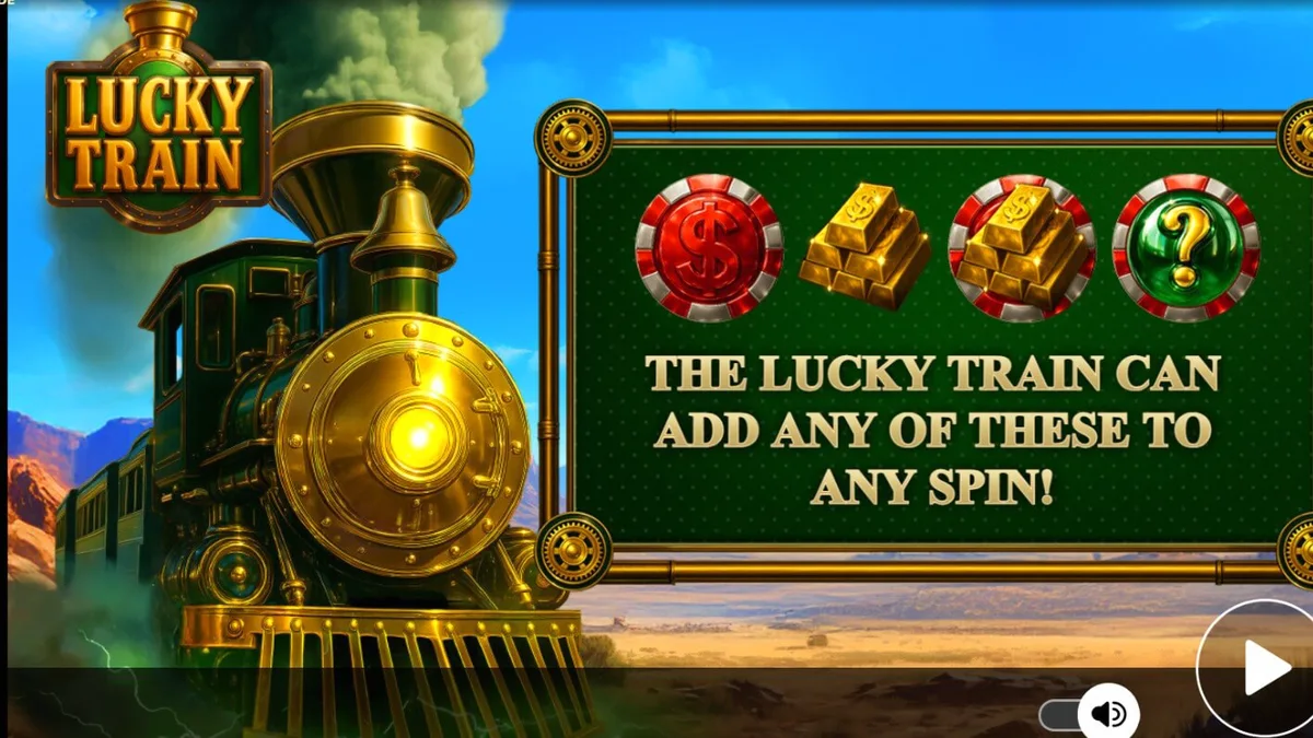 Visual lokomotif steampunk dalam game slot Lucky Train